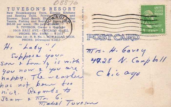 Tuvesons Resort - Vintage Postcard (newer photo)